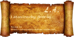 Latosinszky András névjegykártya